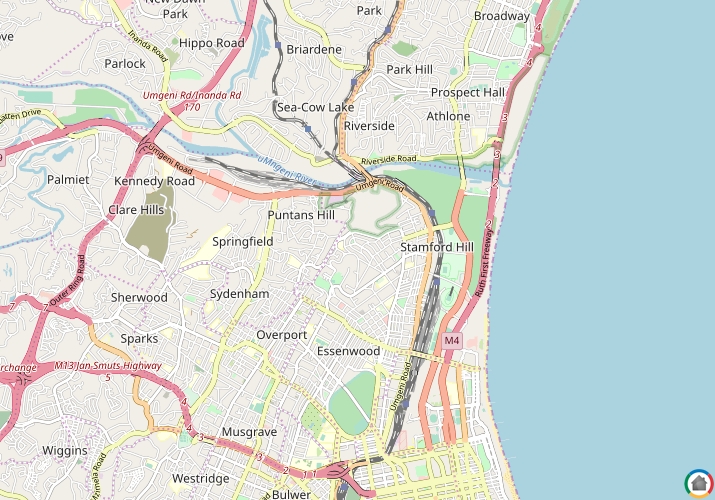 Map location of Morningside - DBN